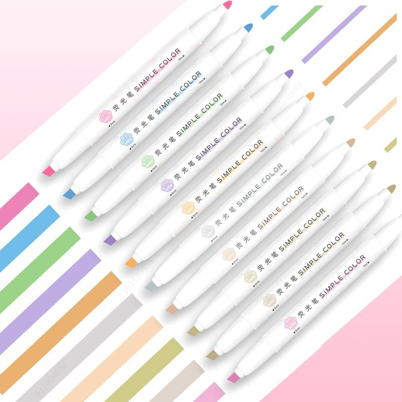 5pcs Pastel Highlighters Color - огляд і ціна Pastel Highlighter Set Double Ended